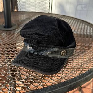 Rare Vintage Quiksilver Renegade Hat Corduroy Y2K - Black - Pre-Owned - L